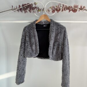 thrifted fluffy crop jersey