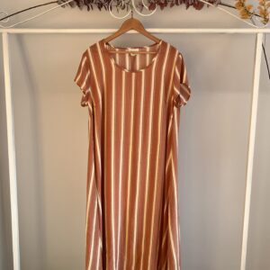 thrifted long striped beach dress