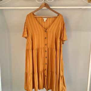 thrifted striped baby doll dress