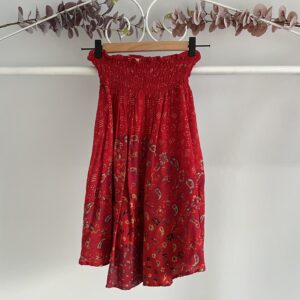 thrifted red patterned dress or skirt