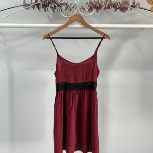 thrifted maroon summer dress