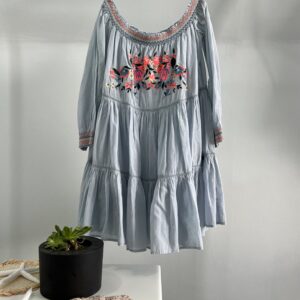 thrifted off-shoulder baby doll dress