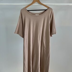 thrifted beige t-shirt dress
