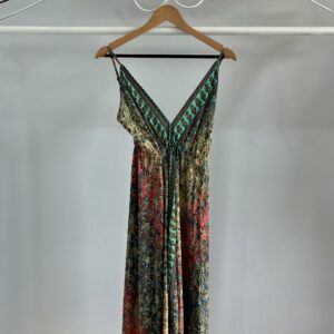 thrifted bohemian open-back dress