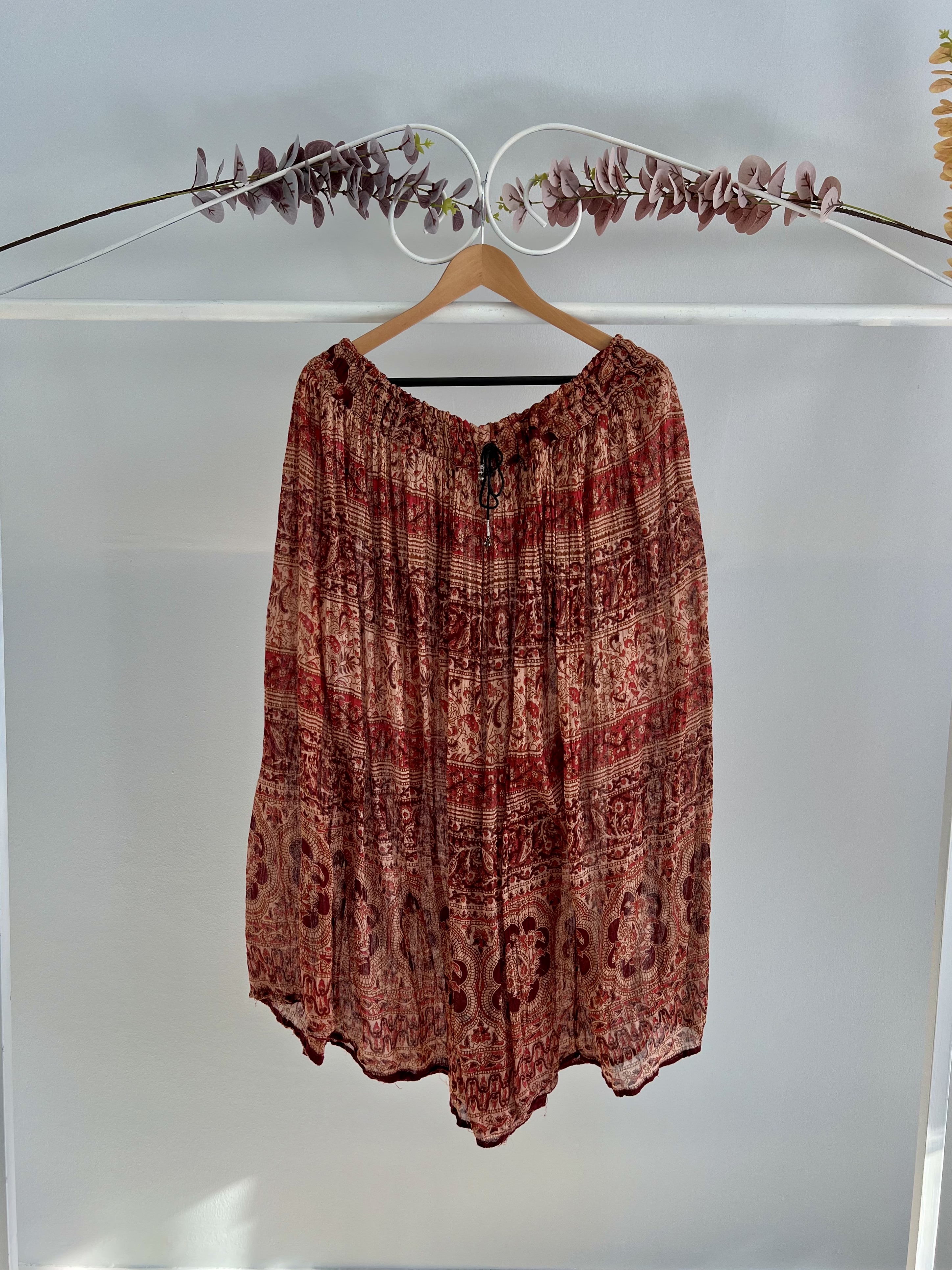 thrifted bohemian skirt