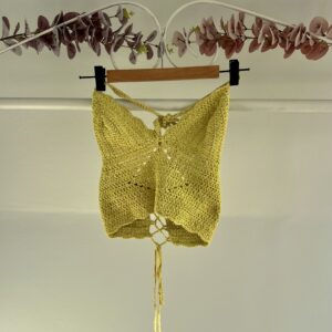 green crochet top