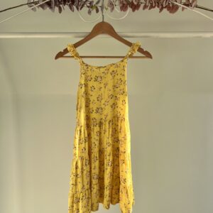 thrifted yellow floral dress
