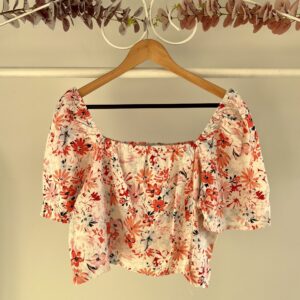 thrifted flower crop top