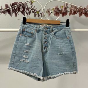 thrifted denim shorts