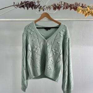 thrifted baby blue knitted jersey