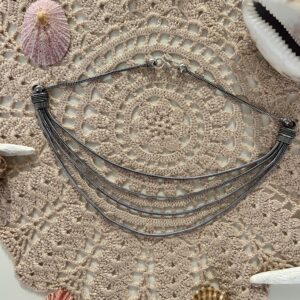 silver tribal chain necklace