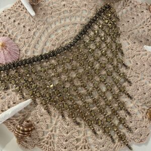 brass weaved goddess necklace