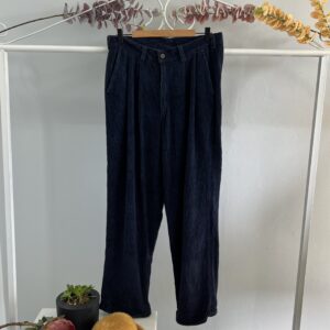 Thrifted navy corduroy pants