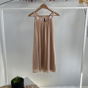 thrifted formal beige dress