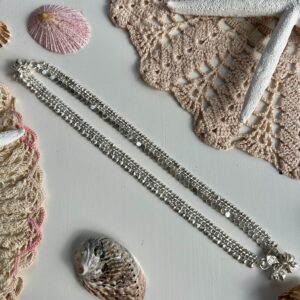 silver chain bohemian anklet