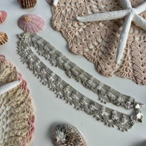 silver chain bohemian anklet