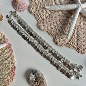 silver chain bohemian anklet