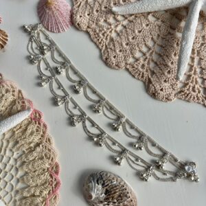 silver chain bohemian anklet