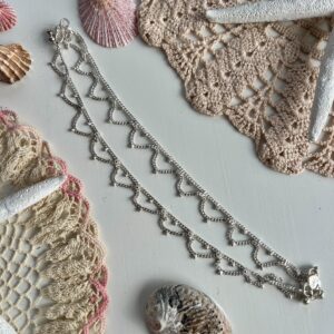 silver chain bohemian anklet