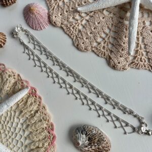 silver chain bohemian anklet