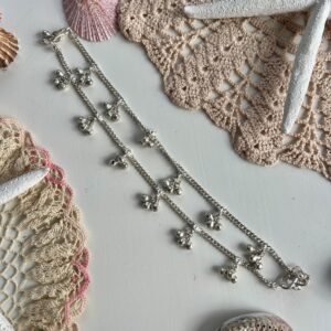 silver chain bohemian anklet