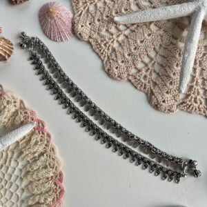 silver chain bohemian anklet