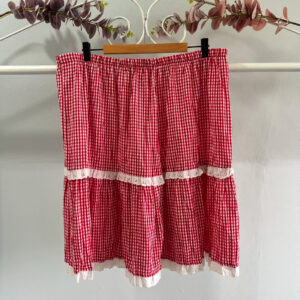 thrifted handmade picnic skirt