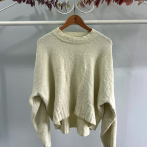 thrifted lime green h&m knitted sweater