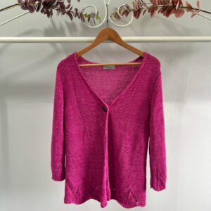 Thrifted pink knitted cardigan