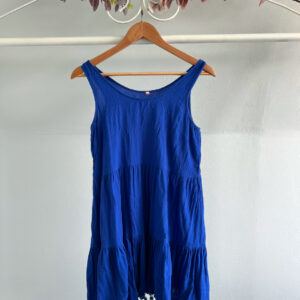 thrifted deep blue dress