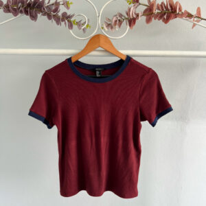thrifted maroon shirt forever 21