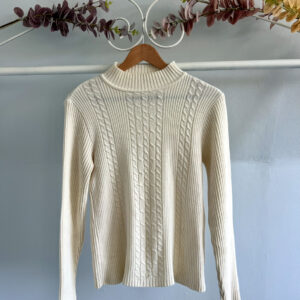 thrifted ribbed knitted sweater