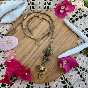 amethyst elephant macrame hairwrap