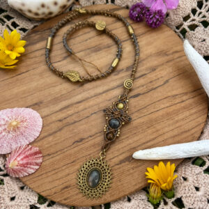 bohemian macrame crystal hairwrap/dreadlock accessories