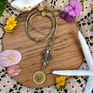 bohemian macrame crystal hairwrap/dreadlock accessories