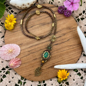 bohemian crystal macrame hairwraps and dreadlock accessories