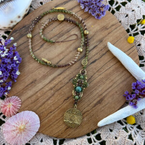 earthy tree bohemian hairwrap/dreadwrap