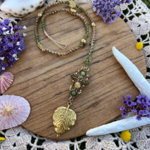 leafy boho hairwrap/dreadwrap