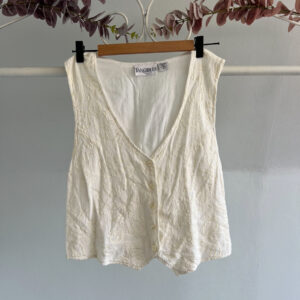 thrifted cotton waist coat