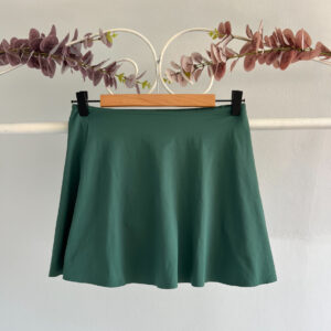 green exercise skirt with shorts