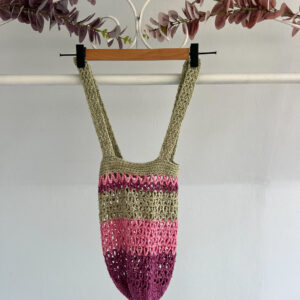 thrifted crochet bag