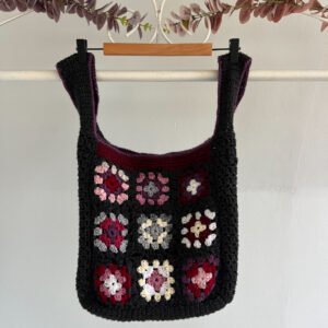 thrifted crochet bag