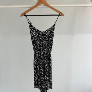 black floral woolworths jumpsuit