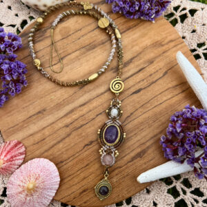 amethyst crystal bohemian hairwrap