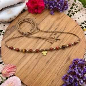 jasper macrame choker