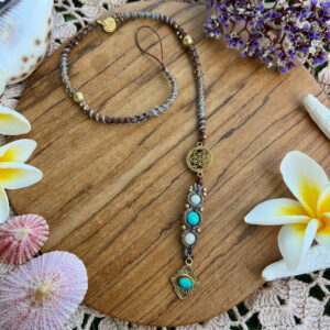 turquoise bohemian hairwrap / dreadwraps