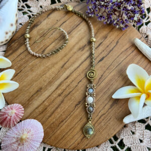 Labradorite boho hairwrap / dreadwraps