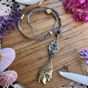 tribal macrame hairwrap / dreadwrap