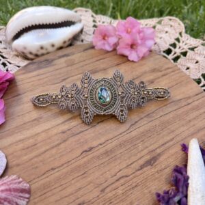 paua shell macrame mermaid bracelet