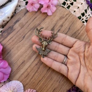 deer brass pendant